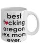 Funny Cat Mug B3st F-cking Oregon Rex Mom Ever Coffee Cup White