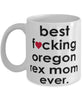 Funny Cat Mug B3st F-cking Oregon Rex Mom Ever Coffee Cup White