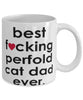 Funny Cat Mug B3st F-cking PerFold Cat Dad Ever Coffee Cup White