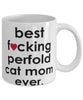 Funny Cat Mug B3st F-cking PerFold Cat Mom Ever Coffee Cup White