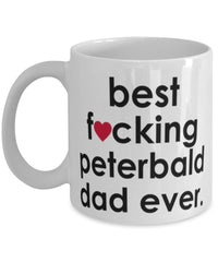 Funny Cat Mug B3st F-cking Peterbald Dad Ever Coffee Cup White