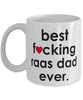 Funny Cat Mug B3st F-cking Raas Dad Ever Coffee Cup White