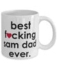 Funny Cat Mug B3st F-cking Sam Dad Ever Coffee Cup White