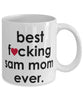 Funny Cat Mug B3st F-cking Sam Mom Ever Coffee Cup White