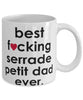 Funny Cat Mug B3st F-cking Serrade Petit Dad Ever Coffee Cup White