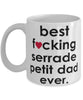 Funny Cat Mug B3st F-cking Serrade Petit Dad Ever Coffee Cup White