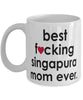 Funny Cat Mug B3st F-cking Singapura Mom Ever Coffee Cup White