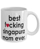 Funny Cat Mug B3st F-cking Singapura Mom Ever Coffee Cup White
