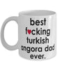 Funny Cat Mug B3st F-cking Turkish Angora Dad Ever Coffee Cup White