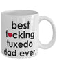 Funny Cat Mug B3st F-cking Tuxedo Dad Ever Coffee Cup White