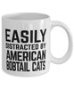 Funny Cat Mug Easily Distracted By American Bobtail Cats Coffee Mug 11oz White