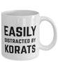 Funny Cat Mug Easily Distracted By Korats Coffee Mug 11oz White