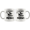 Funny Cat Mug Everybody Dance Meow 11oz White Coffee Mugs
