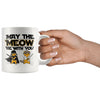 Funny Cat Mug May The Meow Be With You 11oz White Coffee Mugs