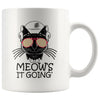 Funny Cat Mug Meows It Going 11oz White Coffee Mugs