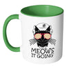 Funny Cat Mug Meows It Going White 11oz Accent Coffee Mugs