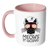 Funny Cat Mug Meows It Going White 11oz Accent Coffee Mugs