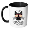 Funny Cat Mug Meows It Going White 11oz Accent Coffee Mugs