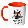 Funny Cat Mug Meows It Going White 11oz Accent Coffee Mugs