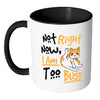 Funny Cat Mug Not Right Now I Am Too Busy White 11oz Accent Coffee Mugs