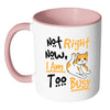 Funny Cat Mug Not Right Now I Am Too Busy White 11oz Accent Coffee Mugs