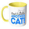 Funny Cat Mug Oops I Adopted Another Cat White 11oz Accent Coffee Mugs