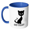 Funny Cat Mug Say What White 11oz Accent Coffee Mugs