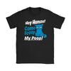 Funny Cat Shirt Hey Human Come Scoop My Poop Gildan Womens T-Shirt