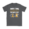 Funny Cat Shirt May The Meow Be With You Gildan Womens T-Shirt