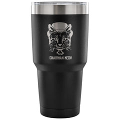 Funny Cat Travel Mug Chairman Meow 30 oz Stainless Steel Tumbler