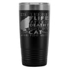 Funny Cat Travel Mug Is There Life After Death 20oz Stainless Steel Tumbler