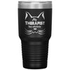Funny Cat Tumbler My Therapist Has Whiskers Laser Etched 30oz Stainless Steel Tumbler