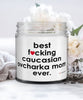 Funny Caucasian Ovcharka Dog Candle B3st F-cking Caucasian Ovcharka Mom Ever 9oz Vanilla Scented Candles Soy Wax