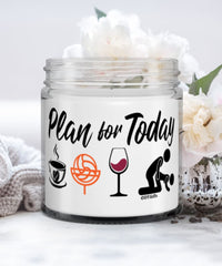 Funny Cestoball Candle Adult Humor Plan For Today Cestoball Wine 9oz Vanilla Scented Candles Soy Wax
