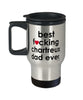 Funny Chartreux Cat Travel Mug B3st F-cking Chartreux Dad Ever 14oz Stainless Steel