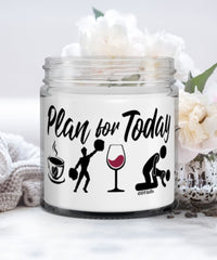 Funny Cheerleader Candle Adult Humor Plan For Today Cheerleading Wine 9oz Vanilla Scented Candles Soy Wax
