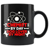 Funny Chemistry Mug Chemist By Day Dog Lover By Night 11oz Black Coffee Mugs