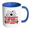 Funny Chemistry Mug Chemist By Day Dog Lover By White 11oz Accent Coffee Mugs