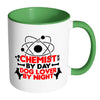 Funny Chemistry Mug Chemist By Day Dog Lover By White 11oz Accent Coffee Mugs