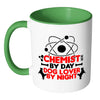 Funny Chemistry Mug Chemist By Day Dog Lover By White 11oz Accent Coffee Mugs