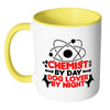 Funny Chemistry Mug Chemist By Day Dog Lover By White 11oz Accent Coffee Mugs