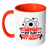 Funny Chemistry Mug Chemist By Day Dog Lover By White 11oz Accent Coffee Mugs