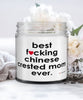 Funny Chinese Crested Dog Candle B3st F-cking Chinese Crested Mom Ever 9oz Vanilla Scented Candles Soy Wax