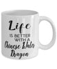 Funny Chinese Water Dragon Reptile Mug Life Is Better With A Chinese Water Dragon Coffee Cup 11oz 15oz White