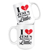 Funny Christian Mug I Love Jesus But I Cuss A Little 15oz White Coffee Mugs