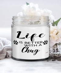 Funny Chug Dog Candle Life Is Better With A Chug 9oz Vanilla Scented Candles Soy Wax