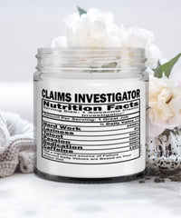 Funny Claims Investigator Candle Nutrition Facts 9oz Vanilla Scented Candles Soy Wax