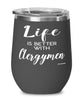 Funny Clergyman Wine Glass Life Is Better With Clergymen 12oz Stainless Steel Black