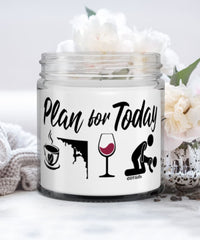 Funny Climber Candle Adult Humor Plan For Today Sport Climbing Wine 9oz Vanilla Scented Candles Soy Wax