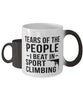 Funny Climber Mug Tears Of The People I Beat In Sport Climbing Coffee Mug Color Changing 11oz